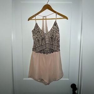 ZARA romper. pink with sequins.